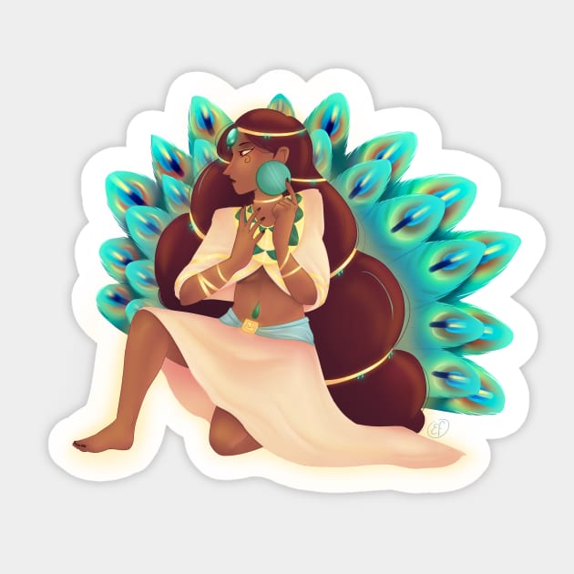 Egyptian Goddess Sticker by Llythium